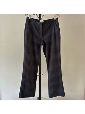 Abercrombie & Fitch Gray/Metallic Pinstripe Trousers, Size 10 regular.